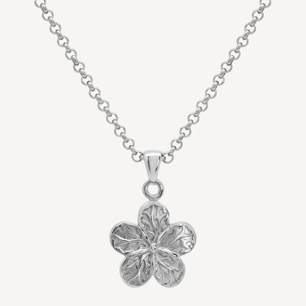 Garden of Davian sterling silver single pendant by Davian Brown inspired by the hibiscus flower